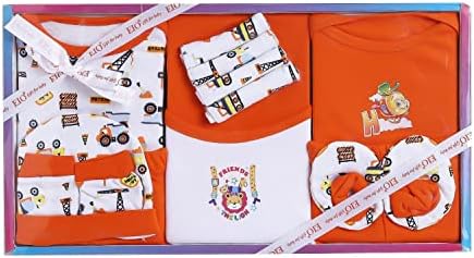 EIO New Born Baby Gift Set -13 Piecess (Orange)