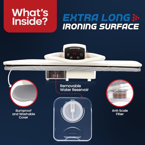 SpeedyPress 100HD Steam Press for Clothes- Professional Iron Press Machine- 40” XL Digital Heat Press with Multiple Steam Settings- Fast-Heating, Heavy-Duty Fabric Press Machine with Water Filter - Image 4