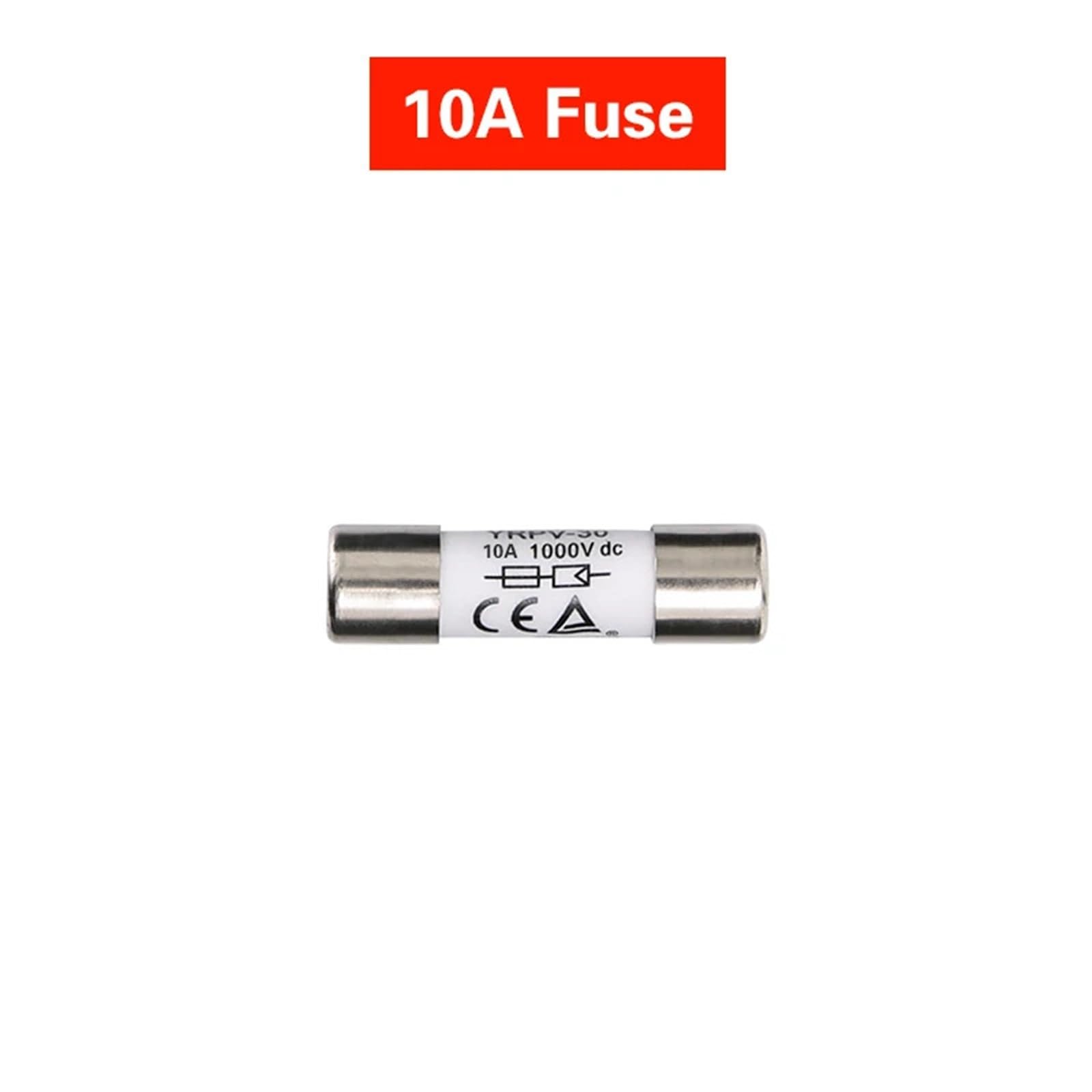 5 portafusibili per sistemi fotovoltaici solari, 1000 V CC, 10 A, 15 A, 20 A, 30 A. (10A Fuse(5pcs))