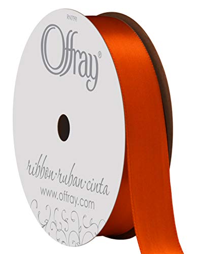 Image of Berwick Offray 686858 5 /8 inch Wide Single Face Satin Ribbon, Poppy Red, 6 Yds