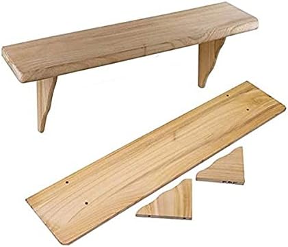Tool-Tech/Fairmount Home Ideas Natural Solid Wood Corner Shelf – Wall Mounted Storage Unit