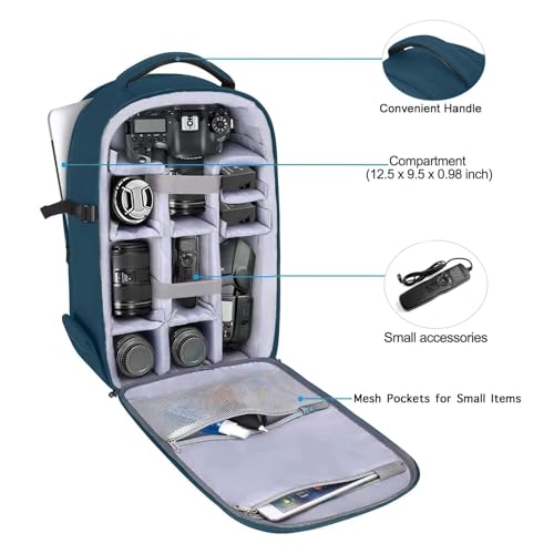 Mochila para cámara impermeable con compartimentos ajustables miniatura 2
