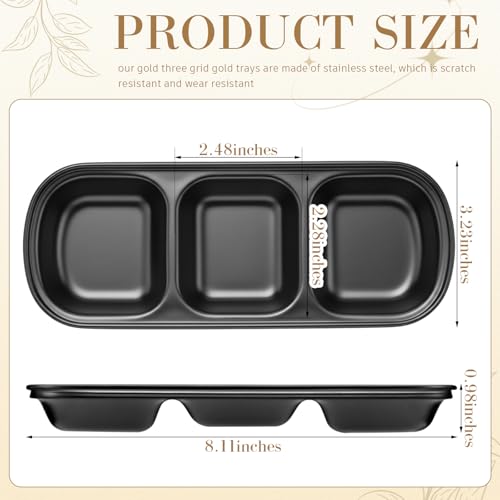 Image of 4 Pcs Esthetician Bowls Face Mask Tray Esthetician Supplies Stainless Steel Compartment Serving Tray Women Skincare Products Facial Bowl for Spa Salon Aesthetician Beauty, Nail Art (Black,Medium)