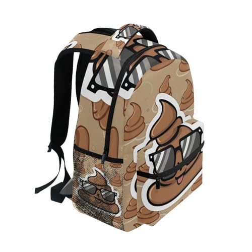 Funny Cute Poops Pattern Boys Girls Kids School Backpacks Bookbag, School Bag Travel Backpack Daypack2