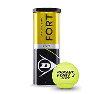 DUNLOP Fort Elite 3TIN tennisbal, uniseks, geel, zwart, eenheidsmaat