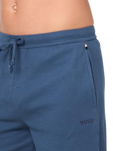 Image of BOSS Men's Waffle Contrast Logo Lounge Shorts