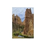 3dRose 15x22 Hand Towel - Central OR, Redmond, Terrebonne. Smith Rock SP. Crooked River. Landscape