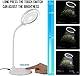 DUDSOEHO 3-fache Lupe mit licht und Ständer - Handfreie Touch-dimmbare Lupe mit LED-Licht für Arbeit, Lesen, Hobbys, Nähen, Basteln (Weiß)