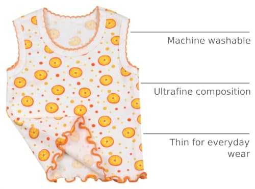 Image of ToBeInStyle Girl's 4 Pack 100% Cotton Ruffle Hem Tank Tops Super Soft Undershirts