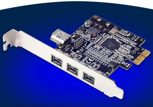 for 3 External 1394b + 1 Port Internal 1394a PCI-E IEEE 1394 FireWire Expansion Card