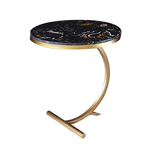 YueQiSong Light Luxury Luxury Wrought Iron Coffee Table Marble Table N