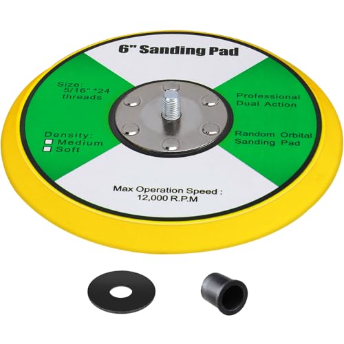 MOGRQAP Plateau de support pour ponceuse 150 mm - Support de polissage - Cire - Meuleuse électrique - Outil de ponçage (150 mm jaune)
