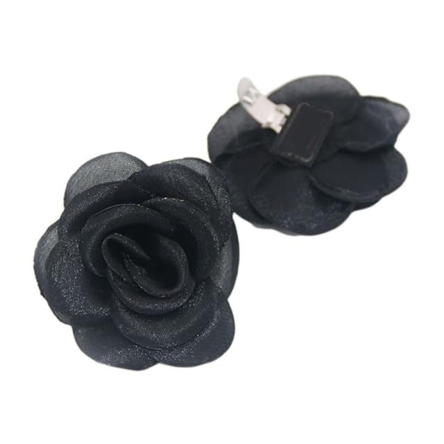TAMTAK 1 par de pinzas para zapatos de flores rosas extraíbles para mujer, dijes de flores de tela desmontables, hebillas para zapatos de boda, adornos de tacones altos