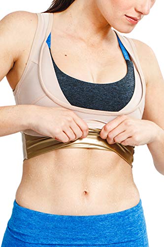 Sweat Shaper Women’s Premium Slimming Shapewear Workout Sauna Tank Top Vest, Nude, S-M