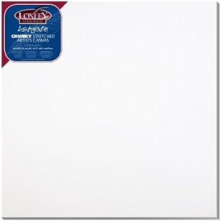 Loxley 36 x 36-inch Deep 36 mm Edge Ashgate Chunky Stretched Artists Canvas, White