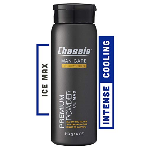 Chassis Premium Ice Max Talc-Free Body Powder for Men | All-New w/Max Cooling