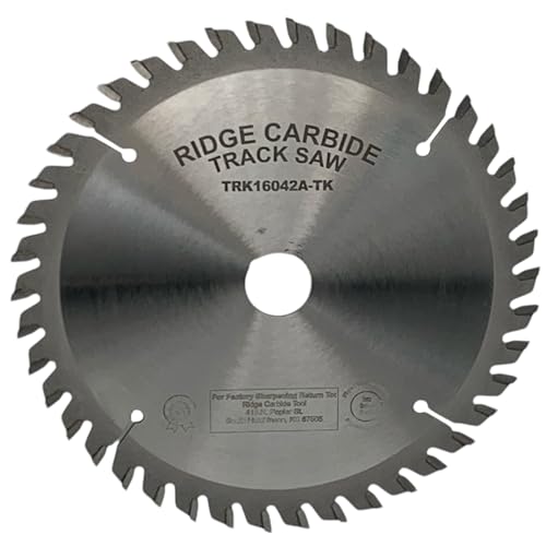 Ridge Carbide 160mm Crosscutting Track Saw Blade | 42 Teeth | ATB Grind, 10° Hook, 20mm Bore, 1.2mm Plate Thickness, 1.8mm Kerf (TRK16042A-TK)