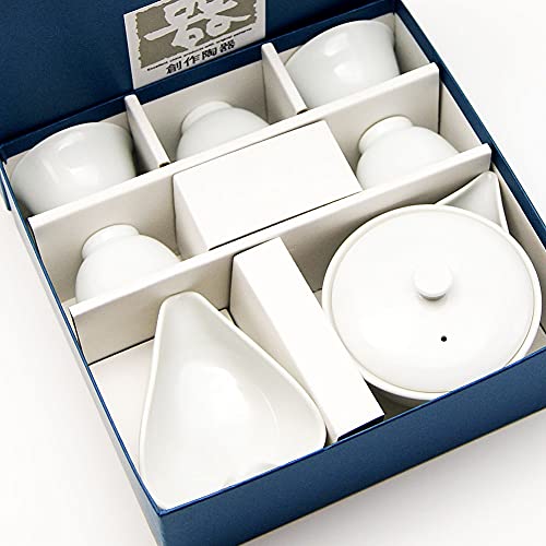 玉露用 宝瓶 ・ 湯冷まし ・ 茶碗セット 白磁 茶器
