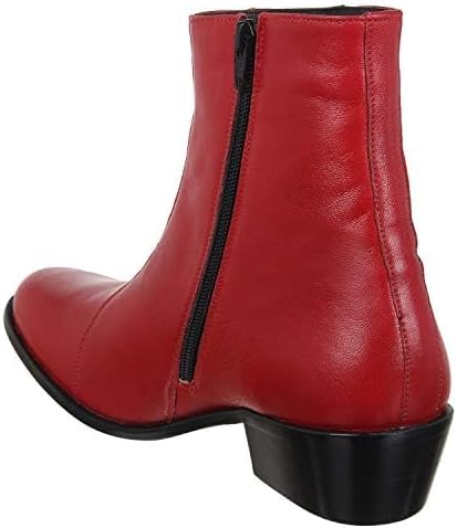 Miniatura 5 de LIBERTYZENO Botas de vestir retro de tobillo alto para hombre con estampado de serpiente y cuero liso para Navidad