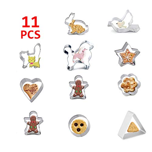 YFOX Molde de Galletas Molde de Galletas de Acero Inoxidable Cortador de Galletas Dulce de azúcar Cookies Hornear-Adecuado para Fiestas Infantiles y Decoraciones Festivas