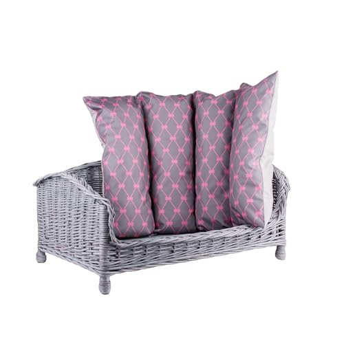 Camp pour chien et lit pour chat e-wicker24 en osier gris : cocon de douceur - 6