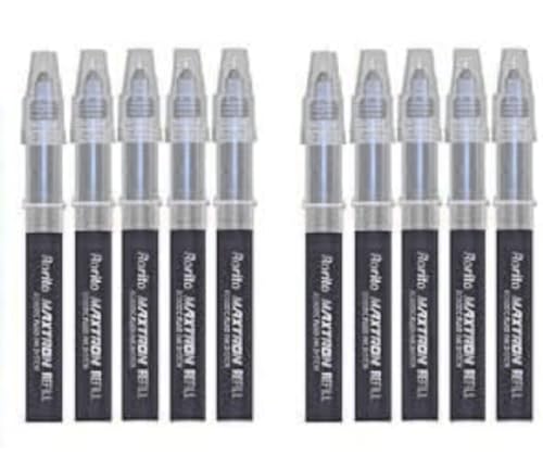 Image of Maxtron Black Inks Refills, Pack of 10, Waterproof Ink