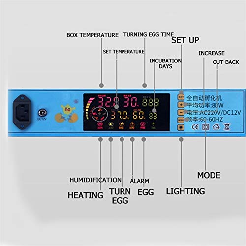 Jlxl Inkubator Vollautomatische Brutmaschine 36 Eier Intelligentes Digitales Brutkasten Temperatur Und… – Bild 4