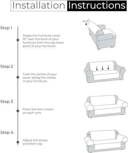 Image of Fashion Throw Quilt-Fully Covered 3 Seater Anti-Slip Quilted Sofa Covers for Living Room Sofa Slipcovers Furniture Cover Home Decor Beige