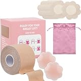Photo Gallery otymiow set reggiseno push-up adesivo con nastro per seno, 10 cuscinetti per capezzoli e 2 cuscinetti per capezzoli silicone riutilizzabili, reggiseno senza spalline per abiti da sera ballo sposa Photo Gallery otymiow set reggiseno push-up adesivo con nastro per seno, 10 cuscinetti per capezzoli e 2 cuscinetti per capezzoli silicone riutilizzabili, reggiseno senza spalline per abiti da sera ballo sposa