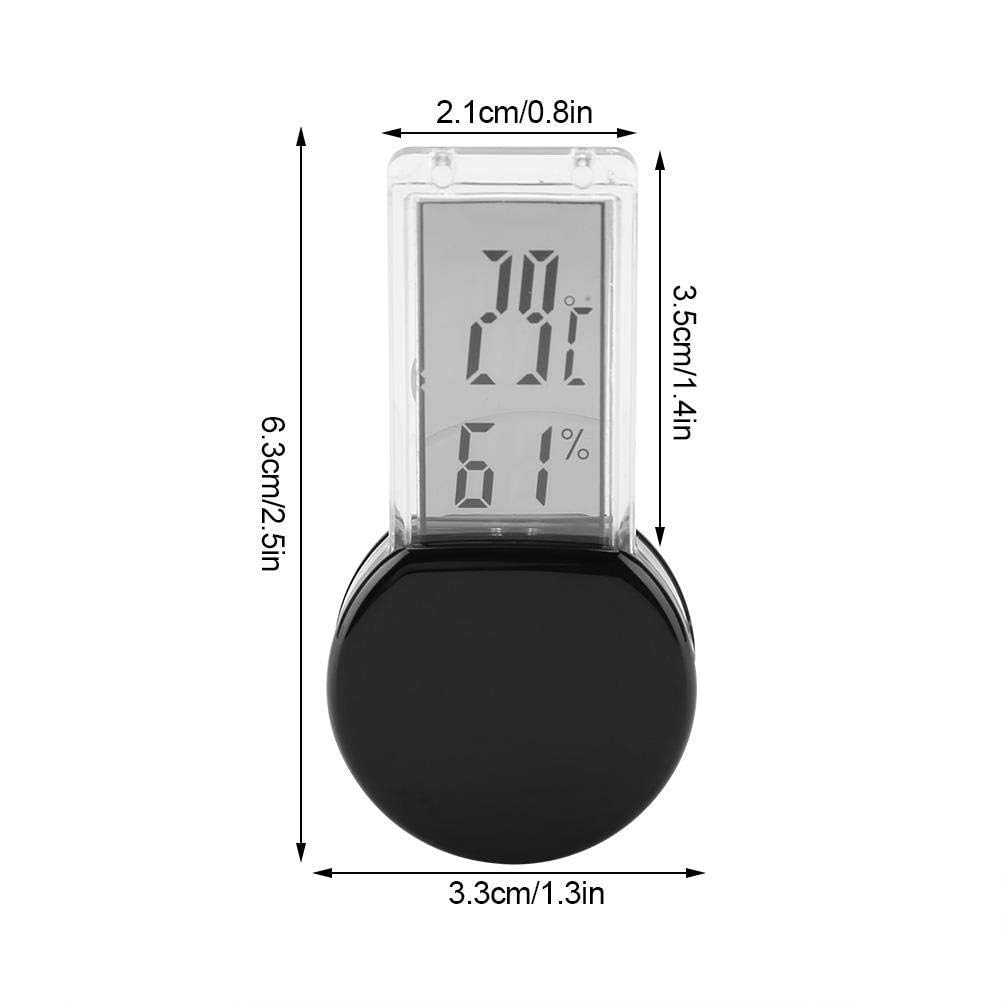 Pssopp Reptile Hygrometer, elektronisch, Thermometer, wasserdicht, Echtzeit, Lizard Crawler Box, Tanks Rainforest Feuchtigkeitsmonitor mit integriertem Sensor (schwarz)