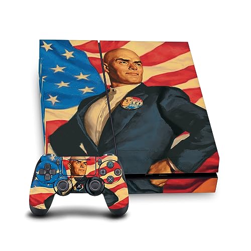 Autocollant vinyle PS4 Superman Lex Luthor habillage console de jeu et manette DualShock 4