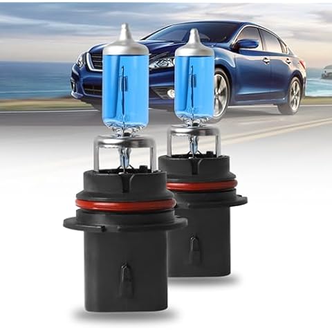 FZPJJNB Fits for Nissan Altima 1998-2001 Halogen Headlight Bulbs 9007 High/Low Beam, High Performance, 300% Brightness Plug-n-Play Light Bulbs, IP68 Waterproof, 5500K White Light, 2P Cover