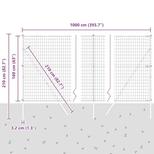 Clôture avec poteau vert : barrière résistante aux intempéries en acier - 4