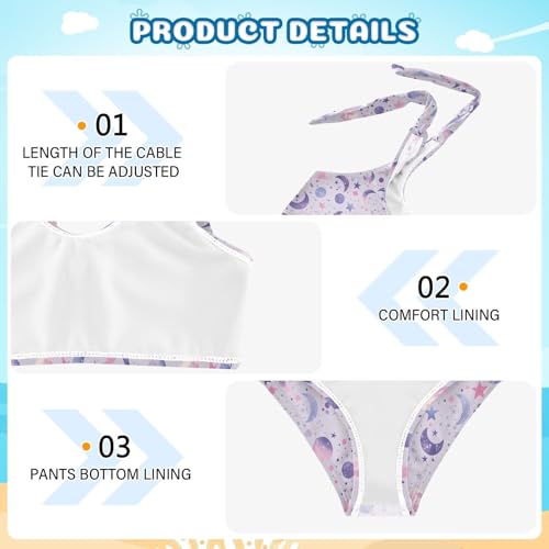 Image of Girls Two Piece Tankini Swimsuits Summer Bathing Suit Beach Swimwear Set