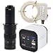 4K UHD 30fps HDMI USB Output Digital Industrial Microscope Camera & 180X C-Mount Lens Whit 56-LED Adjustable Ring Light