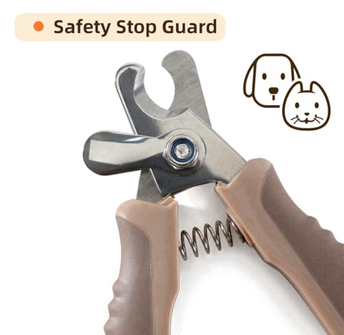 Image of Dog Nail Clippers for Medium or Large Dogs Pet Nail Trimmers Pet Grooming Clippers with Safety Guard to Avoid Over Cutting M