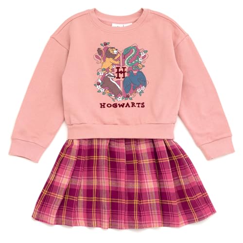 Harry Potter Girls Fleece Flannel Oversized Dress Toddler to Big Kid Sizes (4T - 14-16)