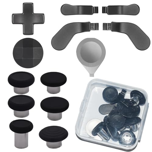 Image of Dogxiong 13 in 1 Elite Controller Paddles for Xbox Elite Series 2 Core Controllers Component Set with 6 Metal Thumbsticks & Tool, 2 D-Pads, 4 Paddles for Xbox Elite Series 2 (Black)