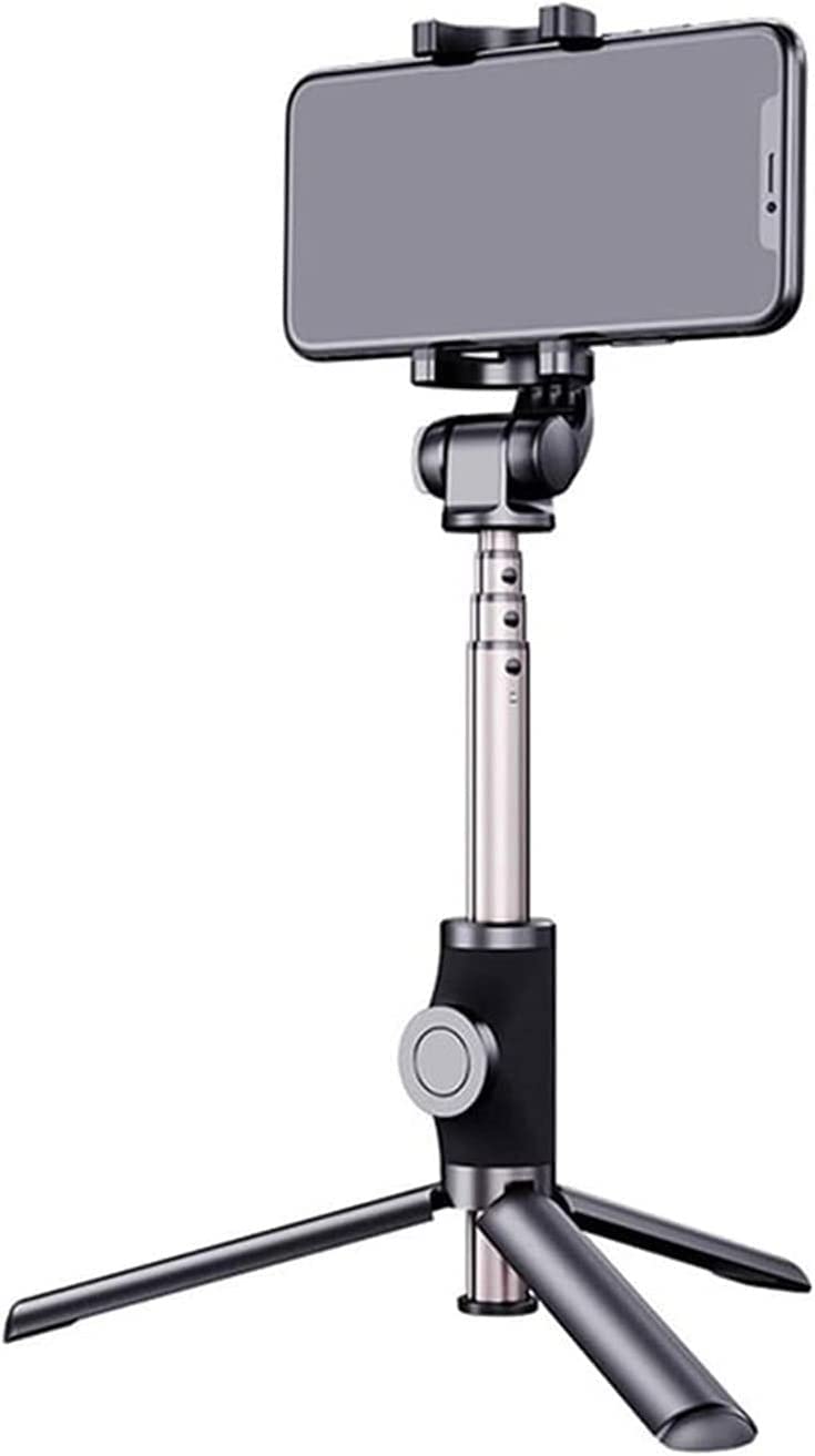 Trípode de Palo Selfie, Palo de Selfie de tamaño Mini Plegado de Aluminio y trípode de teléfono con rotación de 360°, Mando a Distancia Desmontable y Soporte de trípode