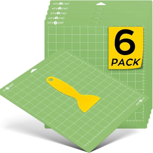 HTVRONT Standard Stickness Cutting Mat 12x12, 6 Pack, for Crafting