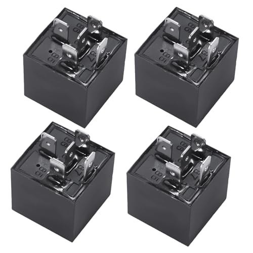 Qonsy 4 Pack 5 Pin Electrical Switch Relays for Automotive Car Truck Marine Boat 12V 30/40 Amp