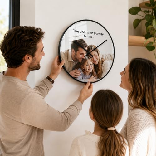 Reloj de Pared Personalizado con Foto y Texto miniatura 4