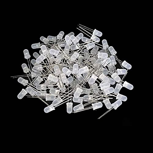 100pcs 3mm LED Diode 3 mm White Green Red Blue Yellow Orange Pink Purple Warm White Round Head LED Lamp DIY Light Emitting Diode (100pcs Fog-Warm)