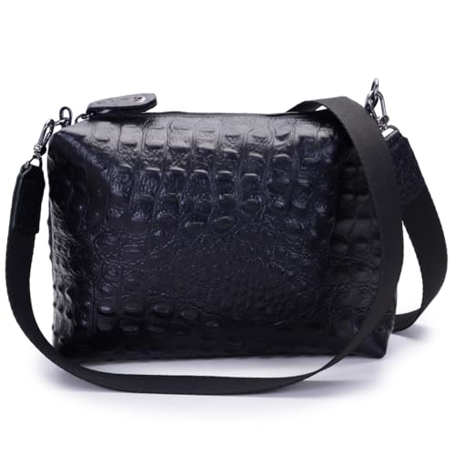 Bolsa Transversal Feminina em Couro Legitimo, Marrom, com Alça Ajustável (Peto)