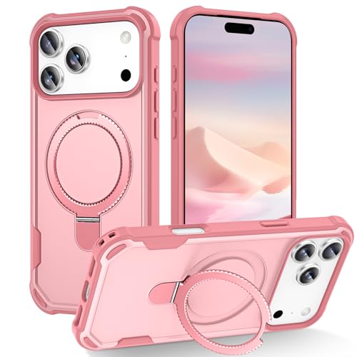 Coque iPhone 17 Pro avec anneau magnétique invisible et protection arrière rigide
