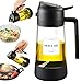 ParaCity &Ouml;lspenderflasche mit Silikonboden, 2-in-1 Oliven&ouml;lspr&uuml;her und Spender, &Ouml;lspr&uuml;hflasche 470 ml, zum Kochen, K&uuml;che, Grillen, Luftfritteuse, Salat, Backen (1 St&uuml;ck, schwarz)