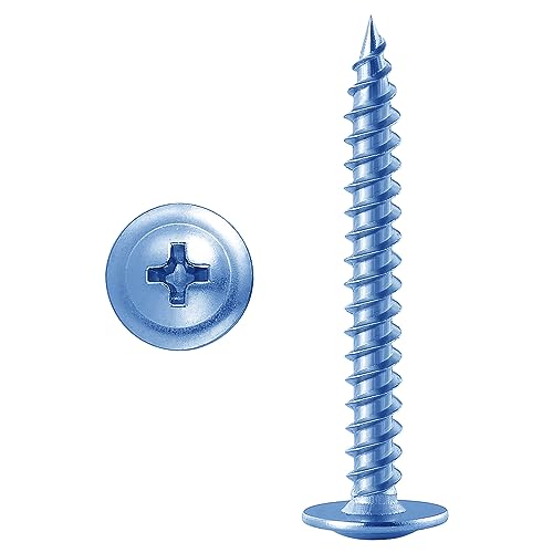 Image of (100 pcs) Wensilon #10x2 inch Phillips Truss Head Wood Screws Galvanized Iron Quick Metal Self Tapping