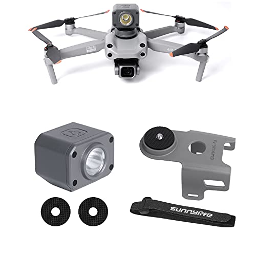 Kiowon Air 2S対応 拡張マウントブラケット+LEDライト キット 1/4"カメラネジ付きGoPro Hero OSMO Pocket ONE X2 ONE RS FIMI PALM などのアクションカメラを取り付け可能 アクセサリー