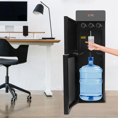 Image of Bottom Loading Water Cooler Dispenser for 3 Temperature Settings,Hot & Cold Standing Water Dispenser with Multiple Safety Features,Water Cooler for Home,Office,Apartment