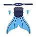 Funcilit Monofin Adjustable Mermaid Tails Swim Fins with 3 Color for Swimming with Flipper Diving Fins Girls & Boys. Blue